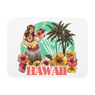 Retro Hawaii Magnet