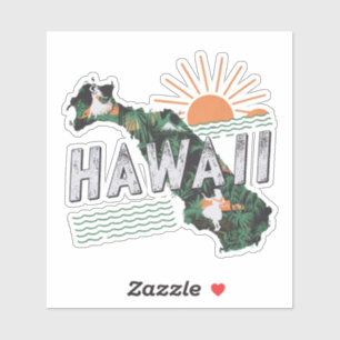Retro Hawaii Staat Aufkleber