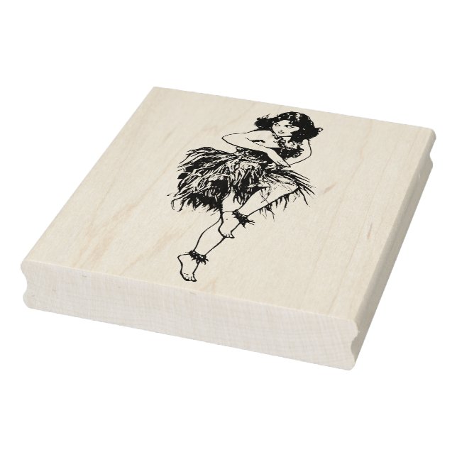 Retro Hawaiian Dancer Rubber Art Briefmarke Gummistempel (Stempel)
