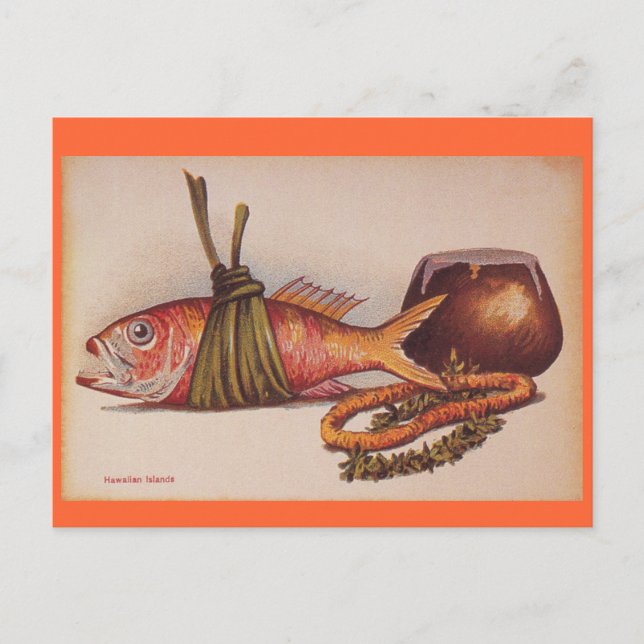 Retro Hawaiian Luau Postkarte (Vorderseite)