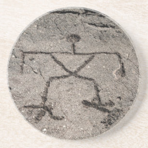 Retro hawaiische Petroglyphe - Vintage Untersetzer