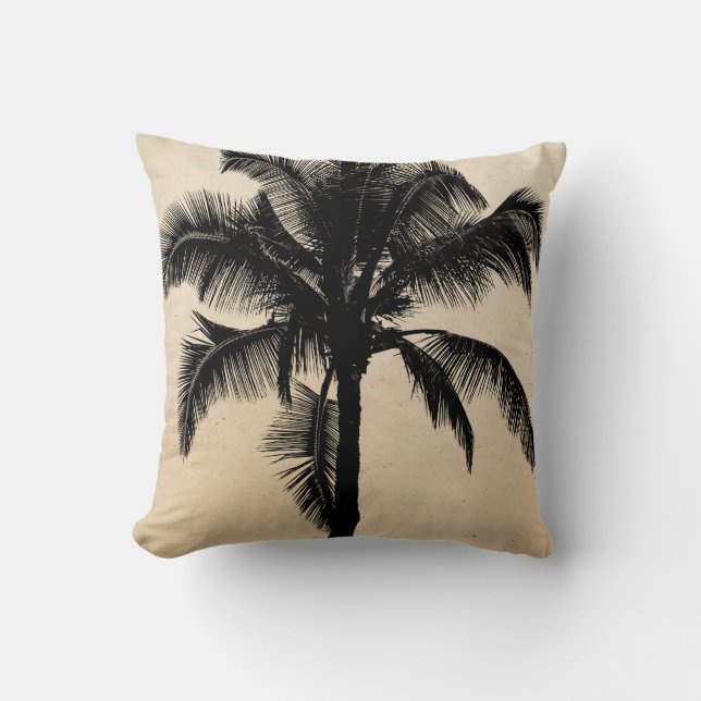 Retro hawaiisches tropisches kissen (Vorderseite)
