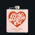 Retro Heart Bride Babe Tribe Bachelorette Flachmann<br><div class="desc">Retro Heart Bride Babe Tribe Bachelorette Vinyl Wrapped Flask</div>