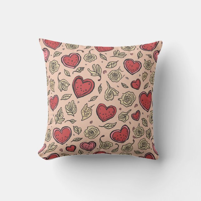 Retro Heart Kissen Kissen (Bearbeiten) (Vorderseite)