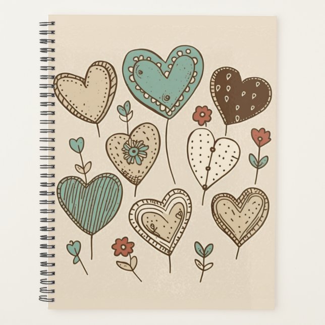 Retro Heart Planner Planer (Vorderseite)