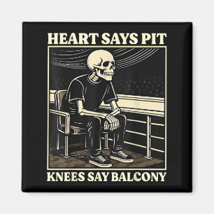 Retro Heart sagt Pit Knie Kunstwerk Magnet