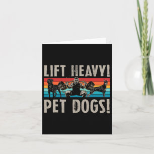 Retro Heavy Pet Hunde Bodybuilding für Gewicht Karte