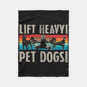 Retro-Heben schwerer Haustiere Hunde-Bodybuilding Fleecedecke