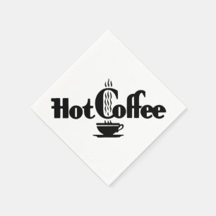 Retro heißer Kaffee Serviette