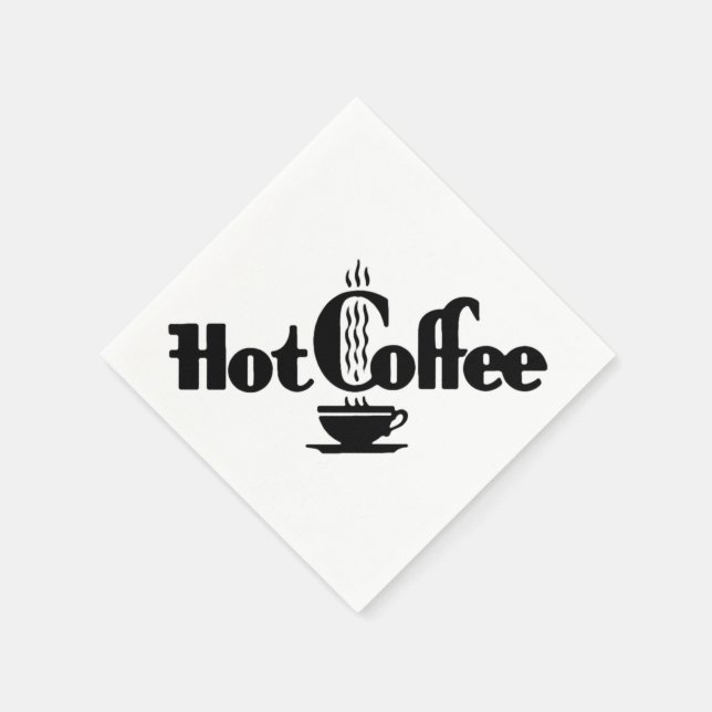 Retro-heißer Kaffee Serviette (Ecke)
