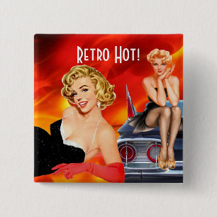 Retro heißes button