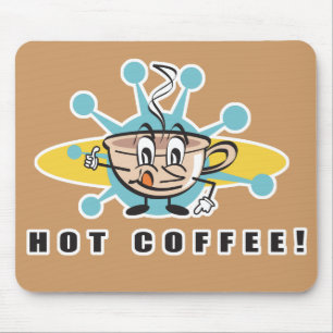 Retro-Heißkaffee-Design Mousepad