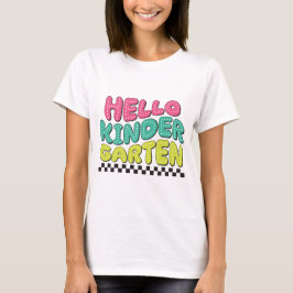 Retro Hello Kindergarten Lehrer T-Shirt
