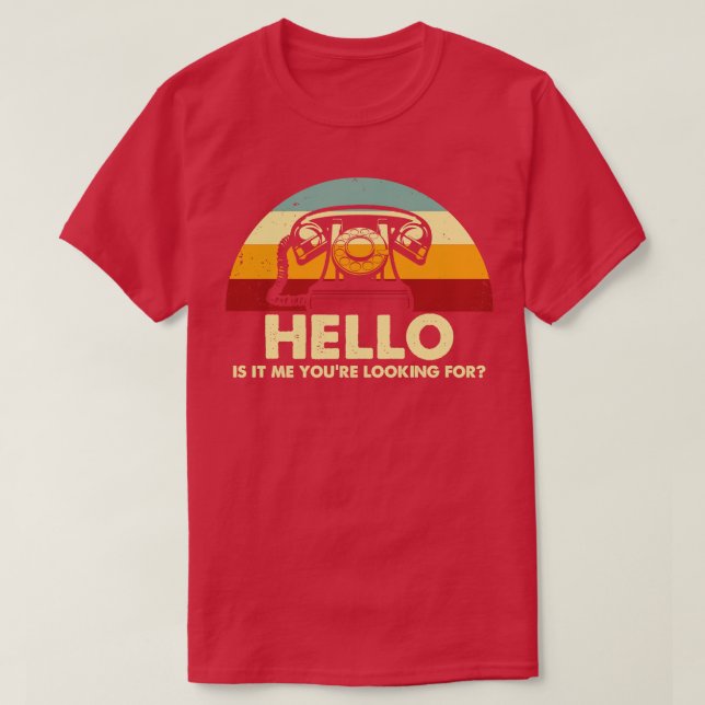 Retro Hello Telefon T-Shirt (Design vorne)