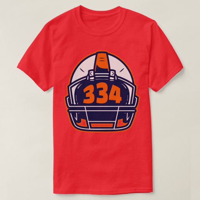 Retro Helmet 334 Area Code Auburn Alabama T-Shirt (Design vorne)