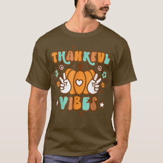 Retro Herbst Dankbarer Erntedank Niedlich T-Shirt