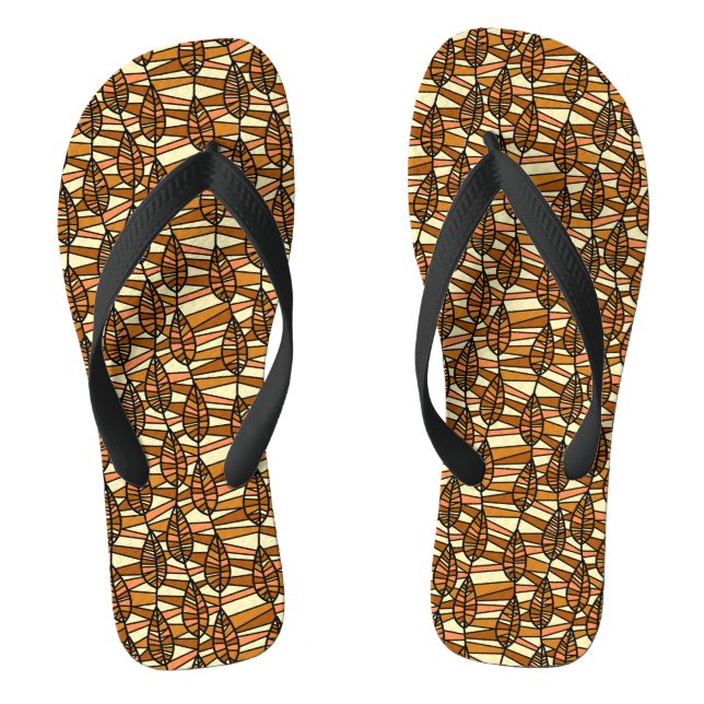 Retro Herbst Flip Flops (Fußbett)