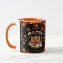 Retro-Herbst-Halloween-kürbis personalisiert