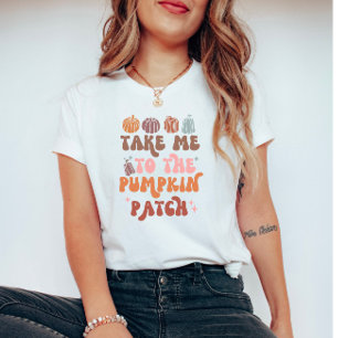 Retro Herbst Liebhaber Zitat Kürbisfeld T-Shirt
