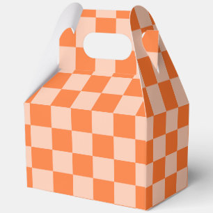 Retro Herbst Orange Tartan Kariert Geschenkschachtel