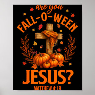 Retro Herbst Religiöse Bibel Matthäus Bist du Fall Poster