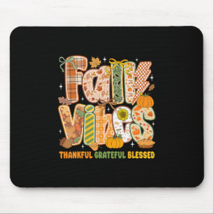 Retro Herbstgefühle Dankbar Dankbar Gesegnet Herbs Mousepad