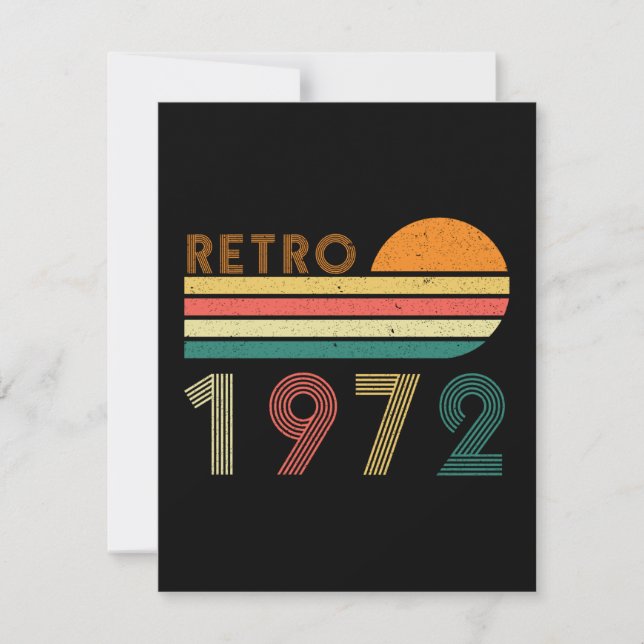 Retro hergestellt 1972 Geburtstag 50 Jahre alt (Vorderseite)