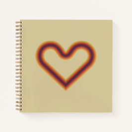 Retro-Herz Op-Art Notizbuch