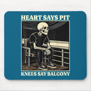 Retro-Herz sagt Pit-Knie-Design Mousepad