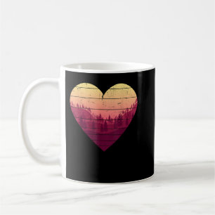 Retro-Herzbäume Outdoor-Natur Landschaft Wildnis Kaffeetasse