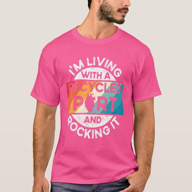 Retro-Herztransplantatübersiedlung im Leben mit Re T-Shirt (Vorderseite)
