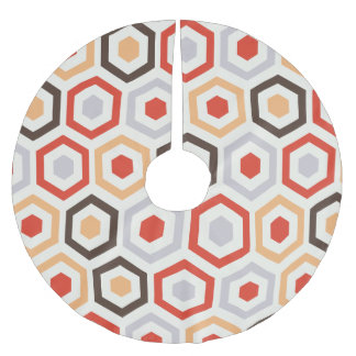 Retro Hexagone Polyester Weihnachtsbaumdecke