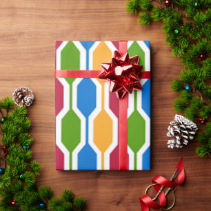 Retro Hexagons Geschenkpapier