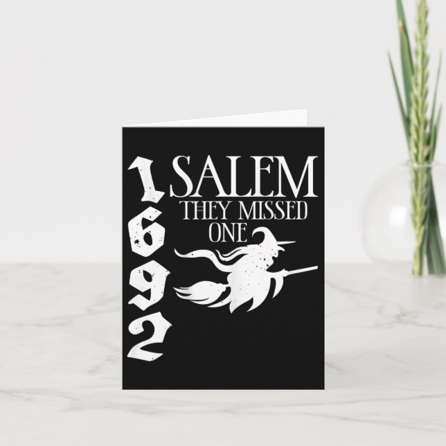 Retro Hexchy Salem 1692 verpassten sie eine Hexenh Karte (Vorderseite)