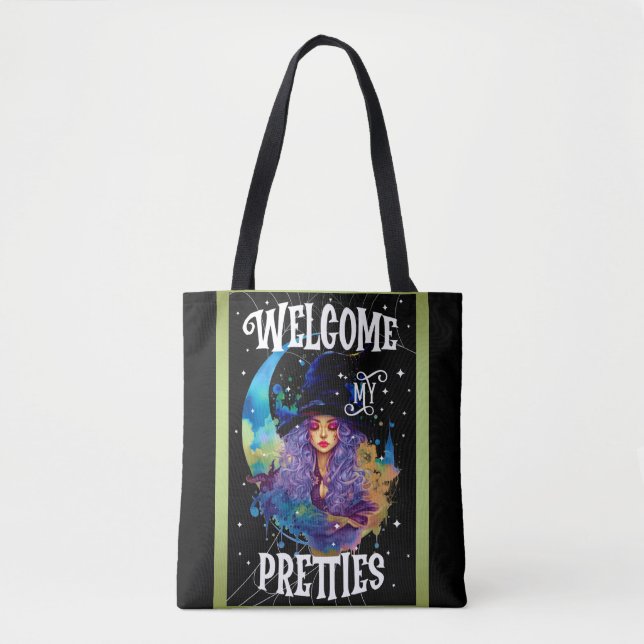 Retro Hexe Beauty Halloween Tasche (Vorderseite)