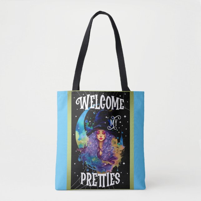 Retro Hexe Beauty Halloween Tasche (Vorderseite)