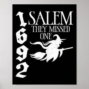 Retro Hexe Salem 1692 verpassten sie eine Hexenhal Poster