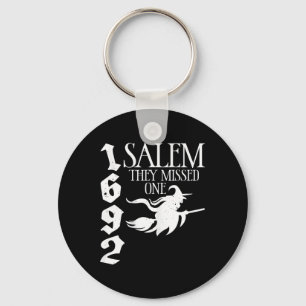 Retro Hexe Salem 1692 verpassten sie eine Hexenhal Schlüsselanhänger