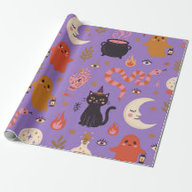 Retro Hexen Halloween Katzen Geister & Magie