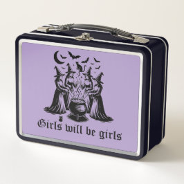 Retro Hexen  Metall Brotdose