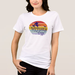 Retro Hexen sind verrückte Halloween Hexen Redewen Tri-Blend Shirt