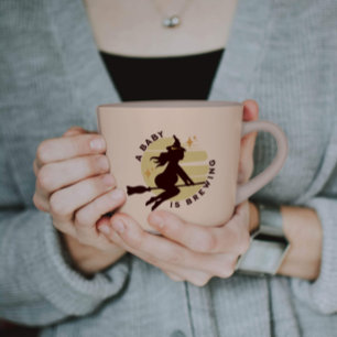 Retro Hexenbaby ist auf dem Weg Baby Shower Gesche Kaffeetasse