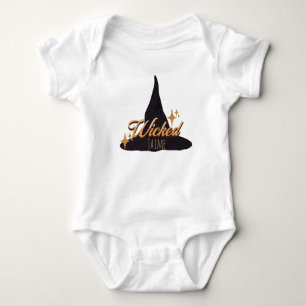 Retro-Hexenhut Böser Name  Baby Strampler