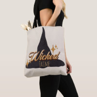 Retro Hexenhut-Wickername Tote-Tasche