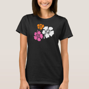 Retro Hibisken Muster Y2k Ästhetik 2000s Inspirier T-Shirt