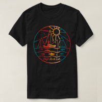 Retro High Rock Lake Fischen T - Shirt