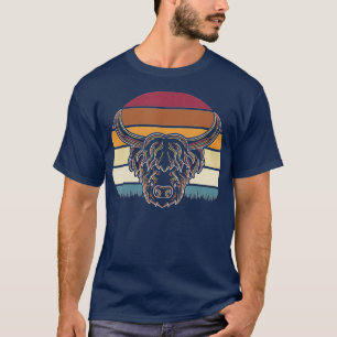 Retro Highland Cow T-Shirt