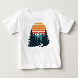 Retro Hiker Mountain Adventure  Baby T-shirt