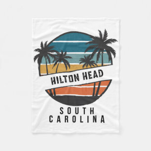 Retro Hilton Head South Carolina Surfbrett Surfen Fleecedecke