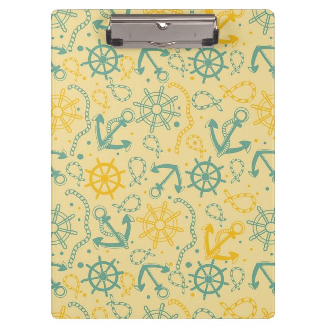 Retro Hintergrund mit Anker, Seile Klemmbrett (Vorderseite)